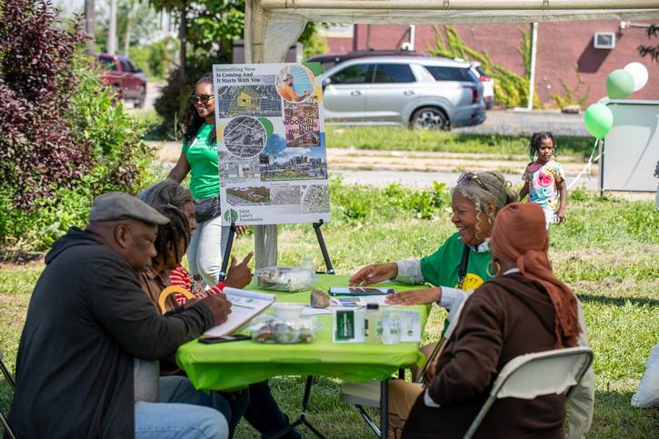 Community conversations at the Saint Luke's Foundation community barbeque.